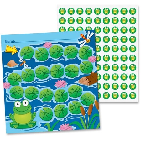 Carson Dellosa Frog Mini Incentive Charts + Stickers, 30 Per Pack, PK6 148007